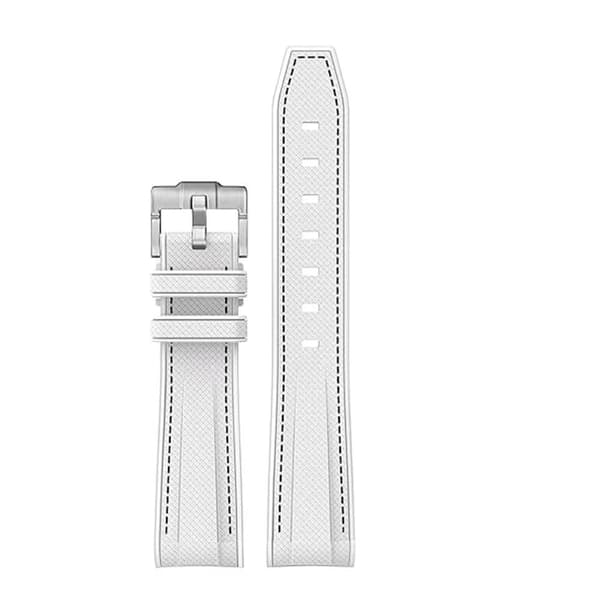 Silikonklockarmband för Moonswatch Swatch Vit Vit White