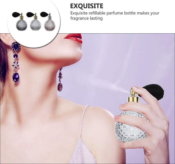 Refillable Perfume Bottle, 100ml Retro Style Refillable Perfume Bottle, Glass Perfume Bottle