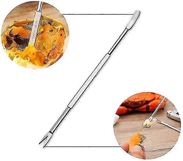 12-Piece Seafood Tool Set Including 2 Lobster Crab Crackers and 10 Forks