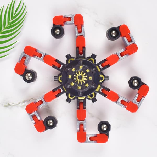 Transformerende Fidget Spinner Legetøj – Mekanisk Robot Stressaflastende Legetøj*【rød】* 【red】 【red】