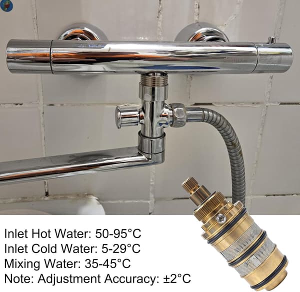 Termostatisk blandingsventil, termostatpatron, reservedele til brusebatteripatron til vandtemperaturventil