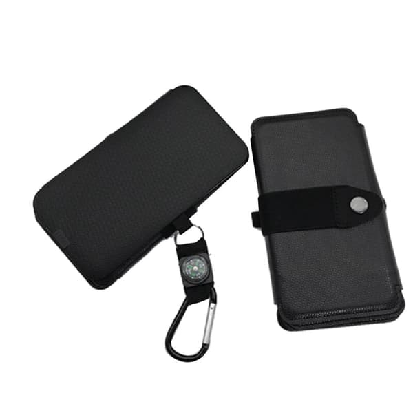 Solcellelader 9W Solcellepanel Sammenleggbar 5V USB-uttak Enheter Bærbare Solcellepaneler for Smarttelefonlading, 5 Paneler