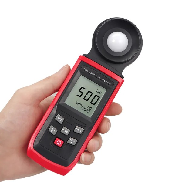 Ljusmätare Digital Belysningsmätare Handhållen Temperaturmätare med Räckvidd upp till Luxmeter med
