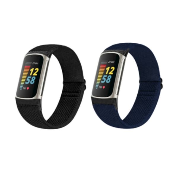 2-pak Sport Vævet urrem til Fitbit Charge5/6
