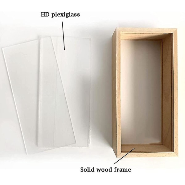 Varjovalokuvakehys puinen kaksipuolinen teräväpiirto akryylisäilytyslaatikko Tee itse näyttölaatikko