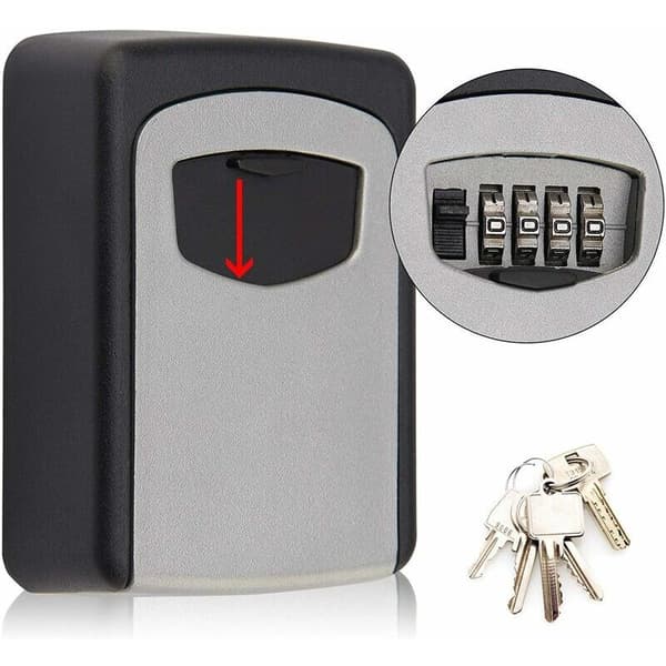 1 pc BoxîSecure Key Lock Box, Wall Mounted Key Lock Box, Key Box with 4-Digit Code, High Security, Waterproof and Rustproof