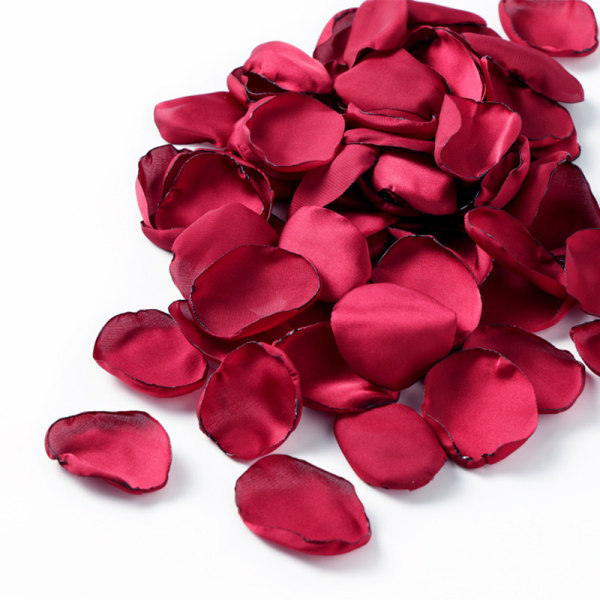 400 stk Silke roseblader Burgund kunstige blomster kronblader Blomsterjente til bryllup Romantisk natt Valentinsfest Middagsbord De