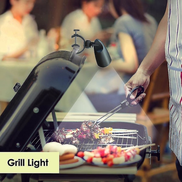 Grilllys for Grill, 360 graders rotasjon for BBQ med 10 supersterke LED-lys - Varmebestandig, LED BBQ L-YNP