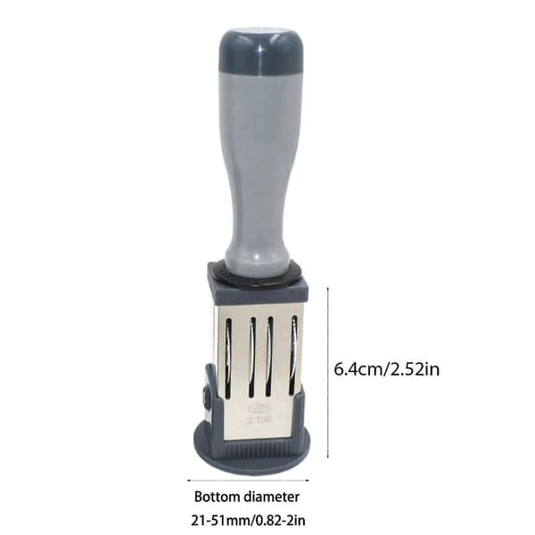 Rubber Stamp Line Date Adjustable Round Date Stamp for Scrapbooking Packaging Rubber Date Roller Stamp for Office Circular 32MM Circular 32MM