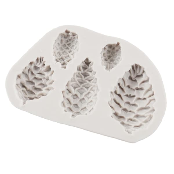 Pinecone Fondant Mold Pine Cone Silicone Chocolate Candy Mold for Cake Decoration Cupcake Topper Sugar Paste Polymer Clay Set of 3