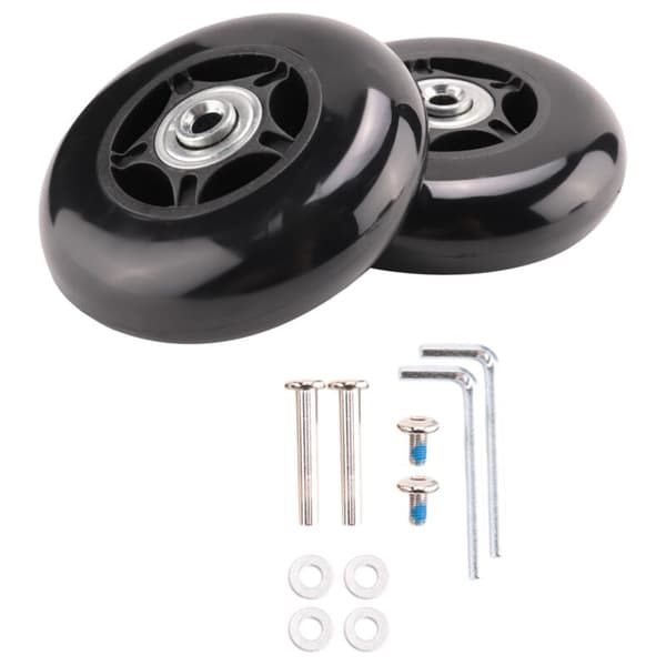 2 Replacement Wheels for Suitcase OD 80Mm
