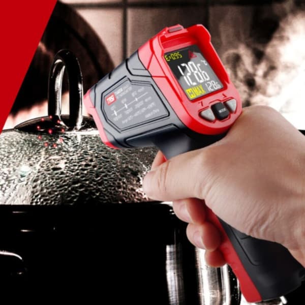 Industrial Thermometer -50 to 680°C with HD Color LCD Screen, Intelligent Standby Function (TA6C, Extended Range up to 880°C)