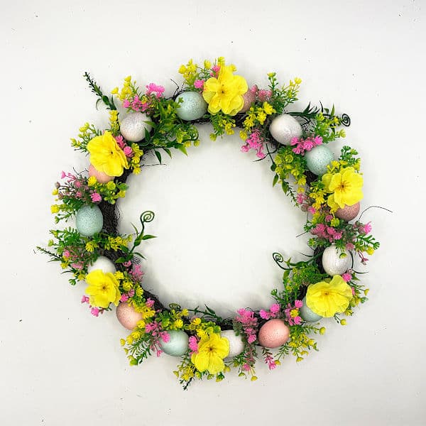 35 cm Easter Wreath, Easter Egg Wreath, Suitable for Hanging on the Front Door, Spring Wreath, Mixed Decoration.