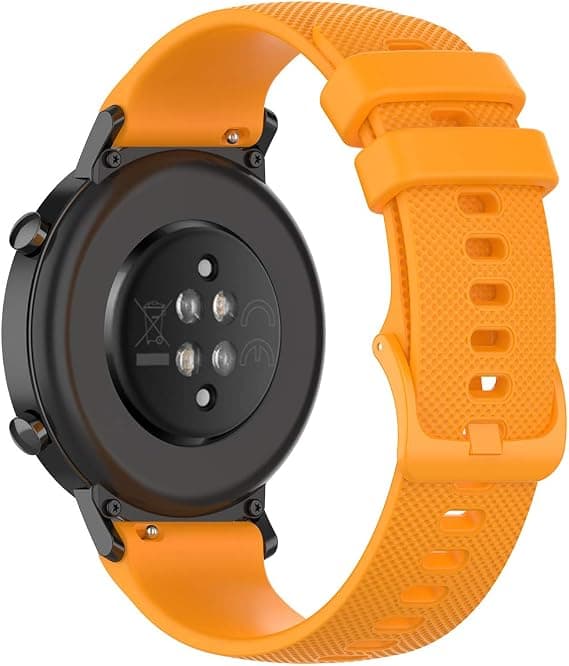 20mm Amber Yellow Silicone Strap Flexible Silicone Rubber Quick
