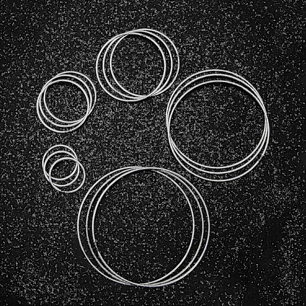 15 stk Sølvfanger Metallringer, makrame-ringer
