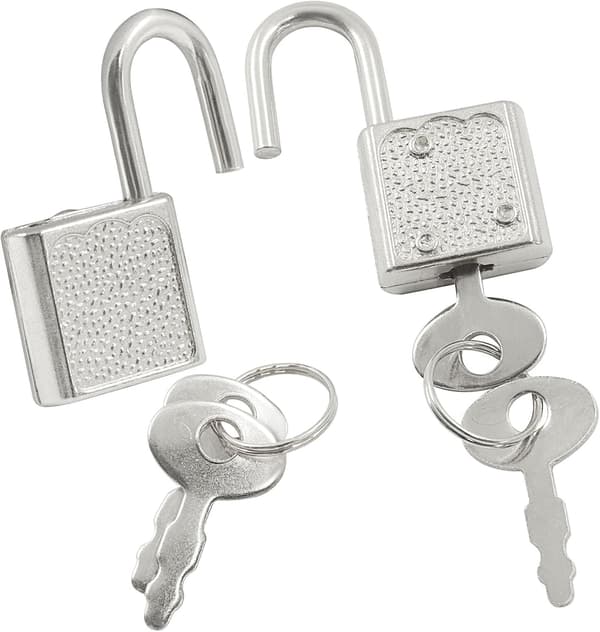 15 stk. minilås med nøgle 15 stk. sølv Silver