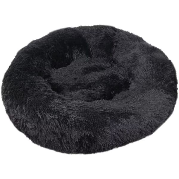 Katteseng, fluffy pude, blød vaskbar til hunde katte (sort, 40 cm), Sunny