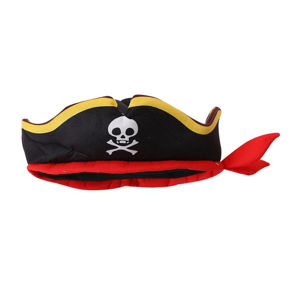 Barn Pirate Kostyme Pirate Cosplay Kostyme Barn Kostyme Sett Pirate Kaptein Hatt Svart 30X26X12CM Black 30X26X12CM