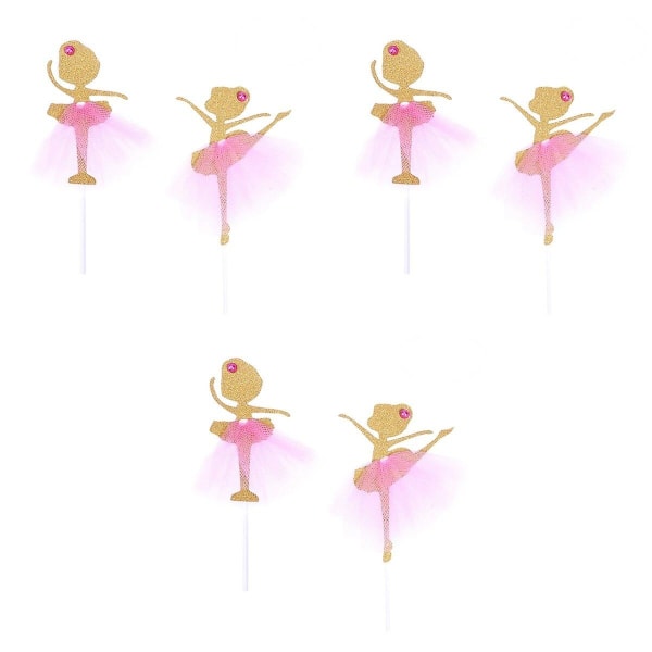 60 stk Balletkake Cupcake Topper Kakedekorasjon til Bryllup Brude Dusj Bursdagsfest Babyshower 60 pcs