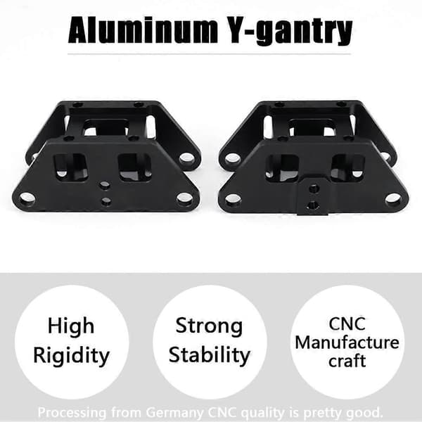2 stk CNC Aluminium Y Gantry Guide 3D-printtilbehør til ultrahøj hastighed til VzBoT 3D-printer L