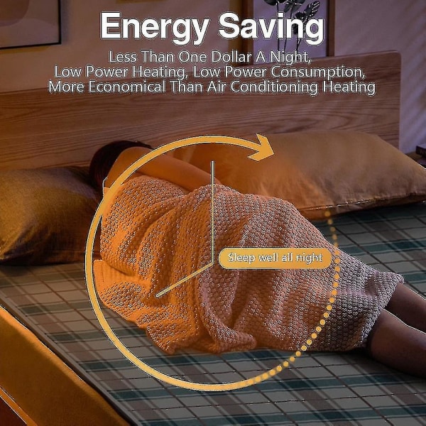 EU-kontakt Elektrisk Värmefilt Automatisk Termostat Dubbel Kroppsvärmare Sängmadrass Elektriskt Uppvärmda Mattor Matta Värmare Vanlig 70x150cm Ordinary 70x150cm