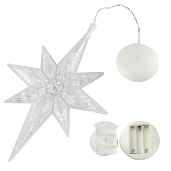 Battery-powered Christmas lights for windows, warm light with easy installation and low power consumption, reusable design LED hanging