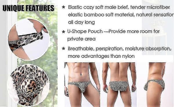 Miesten leopardikuvioiset tanga G-string alusvaatteet