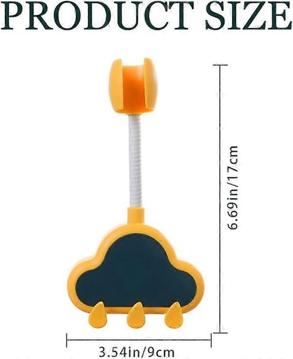 Wall Mounted Shower Holder Removable Wall Mounted Shower Head Holder with Adjustable Angle Shower Head Holder Adjustable Cloud Shaped Bracket [DB]