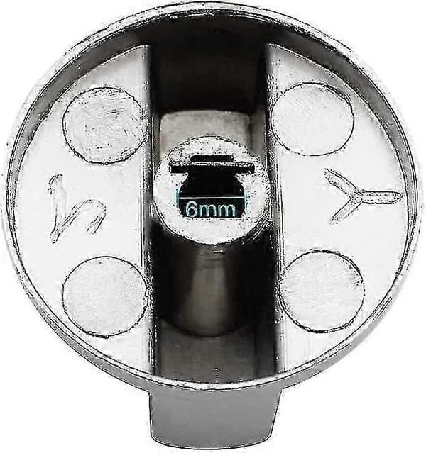 6 stk. universelle metalgreb til gaskomfur 6 mm universelt greb til gaskomfur