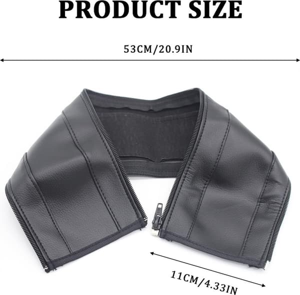 Leather Stroller Handle Cover, 2 Pieces Black, Faux Leather Armrest Protector