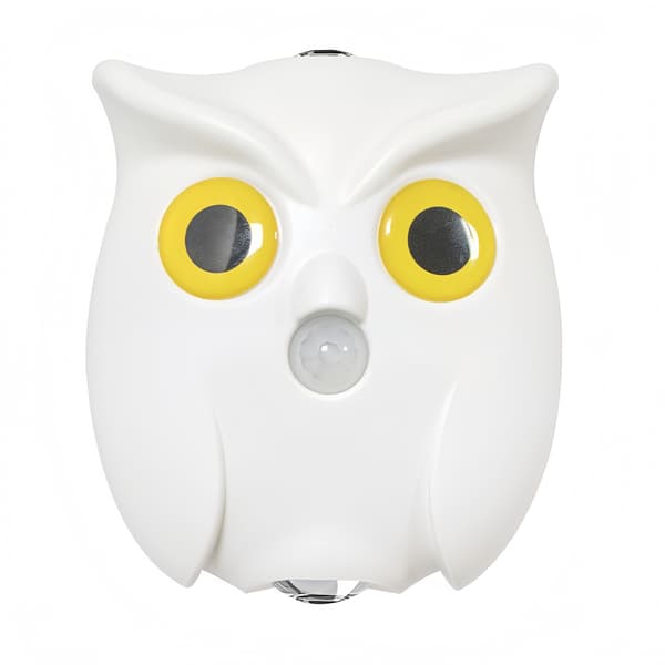 Owl Wall Lamp - Magnetic Base Dimmable LED Night Light (1pc)*Light wood grain* Light wood grain