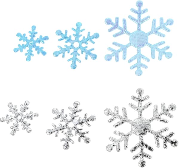6 poser julebord snøfnugg konfetti polyester festdekorasjoner