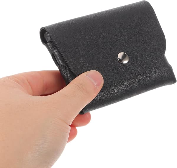 2 stk. foldbar brilleopbevaringspose med sort PVC til rejser og vandreture