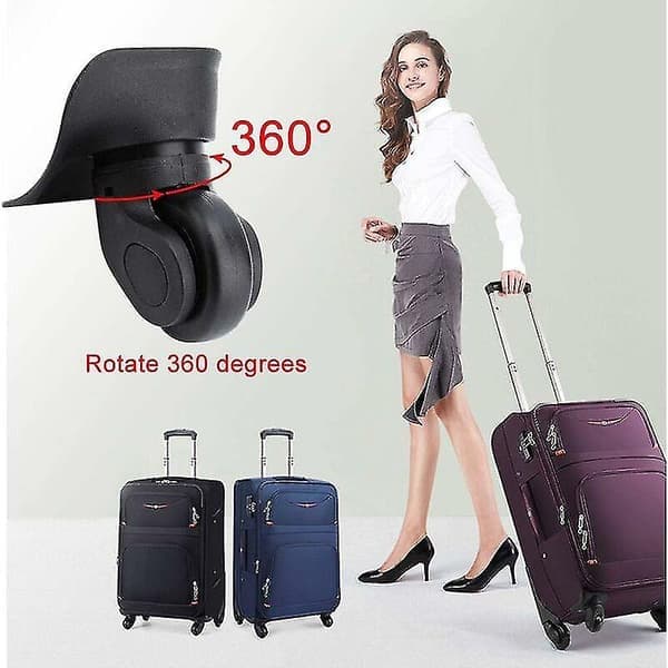 Universal Heavy Duty Silent Rubber Replacement Wheel Pair for Samsonite Platinium Luggage Replacement Repair [DB]