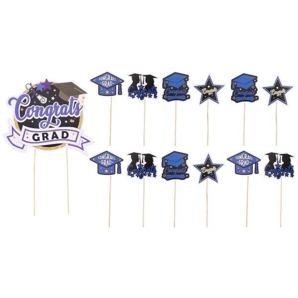 13 st Graduationstårta Topparna Muffins Tårta Pappersinsatser Graduation Party Supplies Blandade Färger 16.5X15CM Assorted Color 16.5X15CM