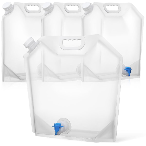 4 stk sammenklappelige vandbeholdere Vandkander Vandflasker med tud til sport camping ride tur