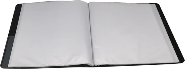 1 stk. flipover, mappe og ringbind, A4-ringbind, 40 visningslommer