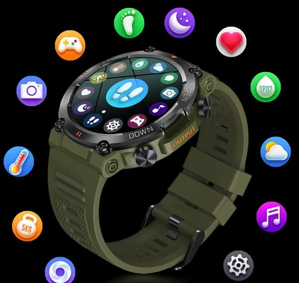 Smartwatch K56PRO Tri-proof Samtal Smartwatch Musik Väder 1.3