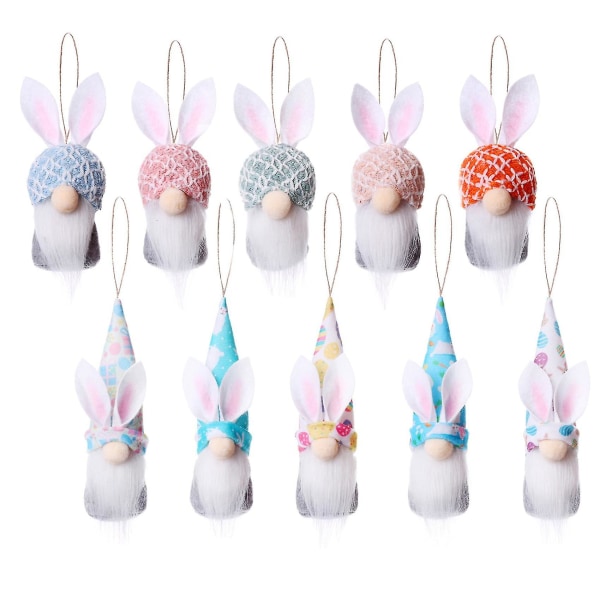Påskepynt Påske Gnome Ansiktsløs plysj Dukke Bunny Gnomes Ornament Easter Desktop Bunny Eas