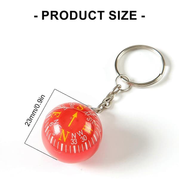 Robust Small Compass Keychain with Floating Dial for High-Performance Direction in Outdoor Activities and Daily Use White White White