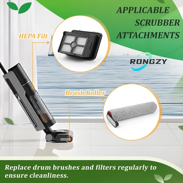 Replacement Brush Roller for Dreame H12 Pro, for Dreame H12 Dual Vacuum Cleaner Accessories, with 2 Roller Brushes (7-piece Tool Kit)