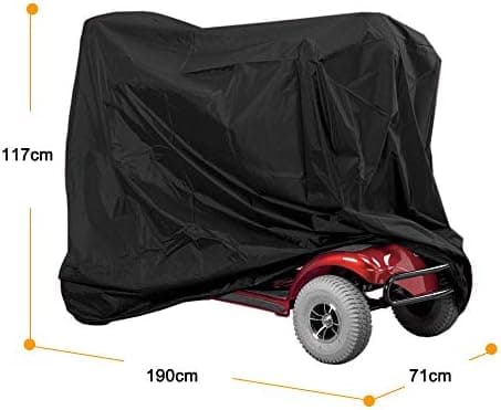 Överdrag 190*71*117CM Svart Vattentät Rörlighet Scooter Motorcykel