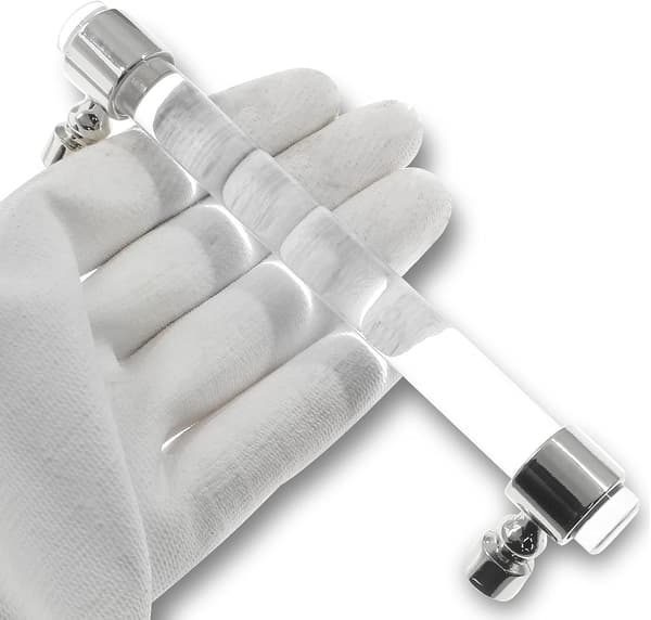 2-pack akrylskåpsknoppar silverlådknoppar 2-pack silverklar 10\" 11\" 11" Overall Length 2 Pack, Silver