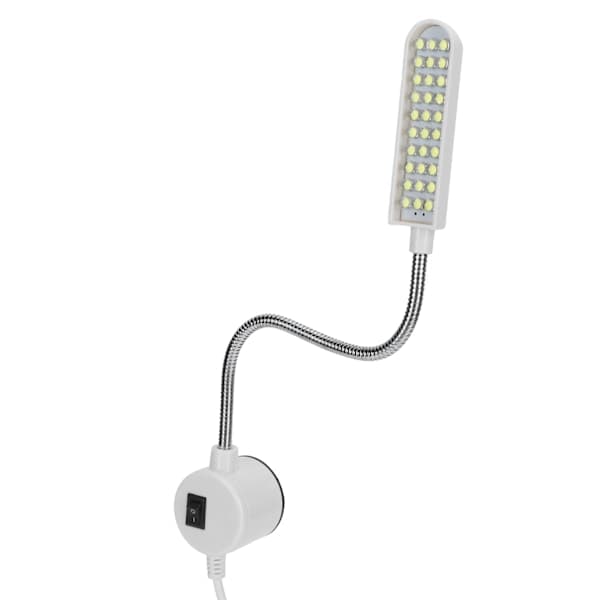 Sewing LED Sewing Machine Light 30 Beads Gooseneck Work Lamp with Magnetic Base EU Plug AC110‑250V