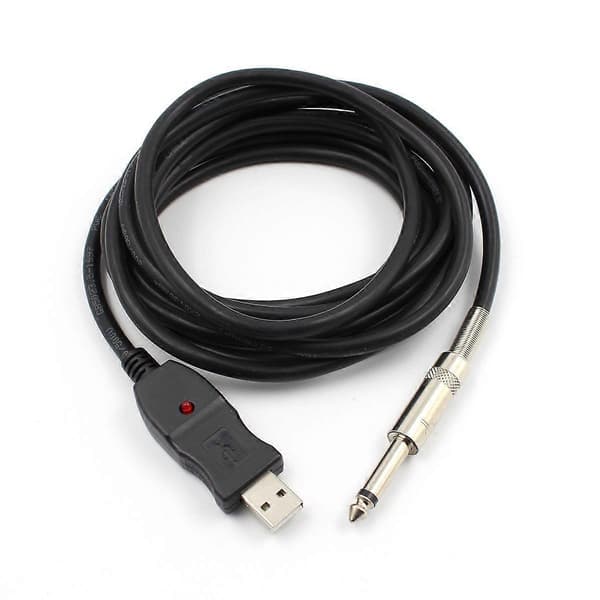 3 meter USB-guitar kabel 6,3 mm Jack til USB-tilslutning Instrumentkabeladapter