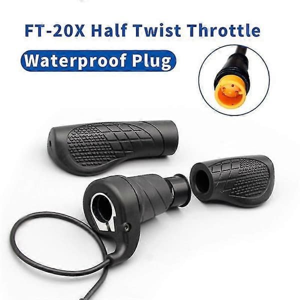 20x Half-Twist Throttle with Speed Control Twist Buckle Lithium Conversion Electric Bicycle Throttle Handle Waterproof Connector [Db]
