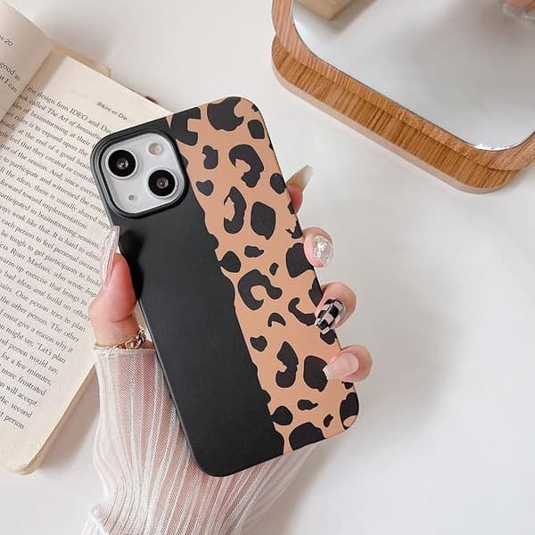 Kompatibel med iPhone 13-fodral söt, leopard skyddsfodral