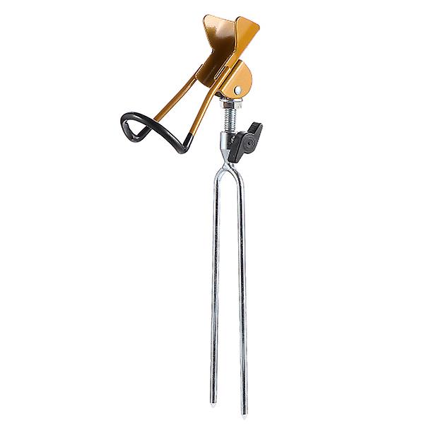 Fiskestokholdere Anti-slip Stangholdere Fiskegrej Stang Opbevaring Klemme Stativ Guld Golden 38.3X15.2X6.8