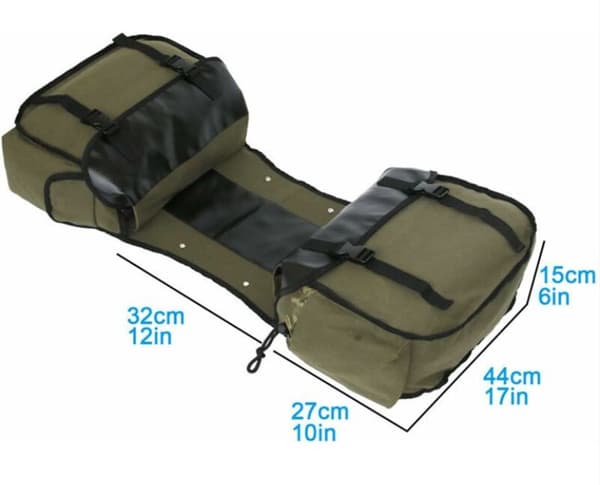 Khaki Motorcycle Side Bag Waterproof Saddlebag Large Capacity Approx