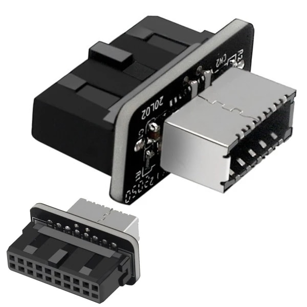 USB 3.0 intern header till USB 3.1/3.2 typ C front typ E adapter omvandlare A